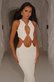 Celeste Ring Maxi Dress - Cream