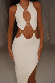 Celeste Ring Maxi Dress - Cream