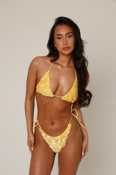 Concha Shell Bikini Top - Yellow alternate view