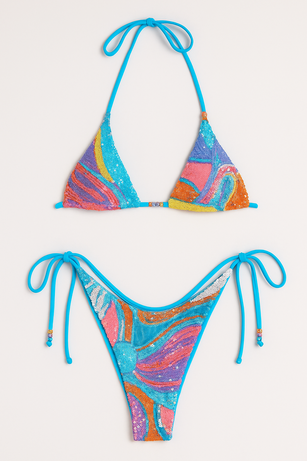 The Disco Sorbet Sequin Bikini - Closeup