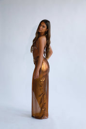 The Liquid Skirt - Cocoa Gleam - Detail